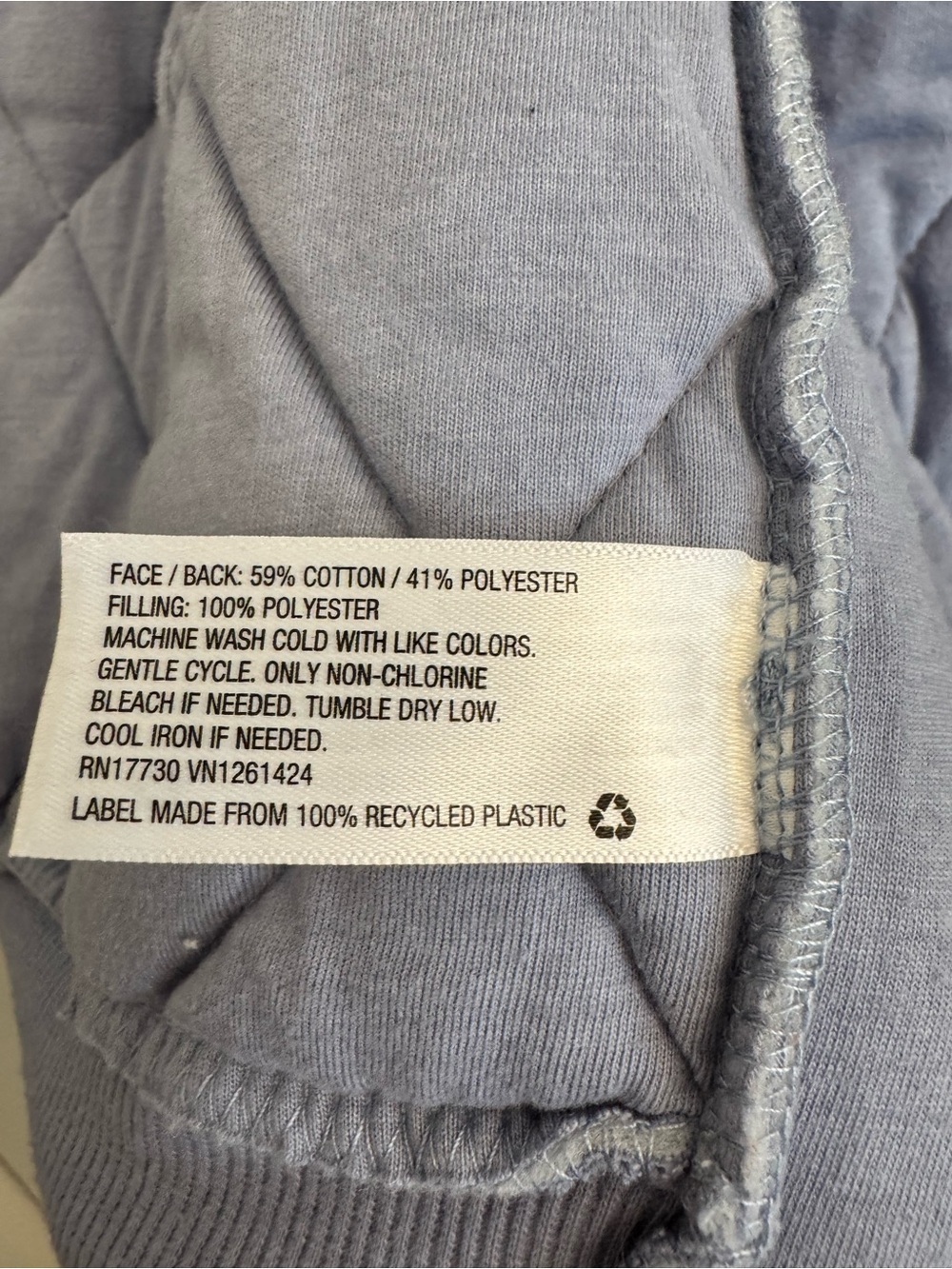 Quilted Light Blue Spring Jacket - Picture 4 of 4